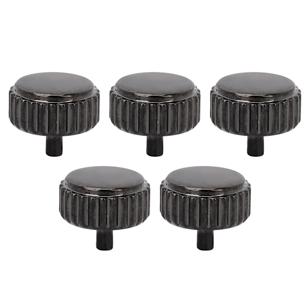 5 stk. Urkrone til standur Urhoved Urmager Reparationsdele Udskiftningstilbehør Sort 6,5 mm/0,26 tommer 0.1