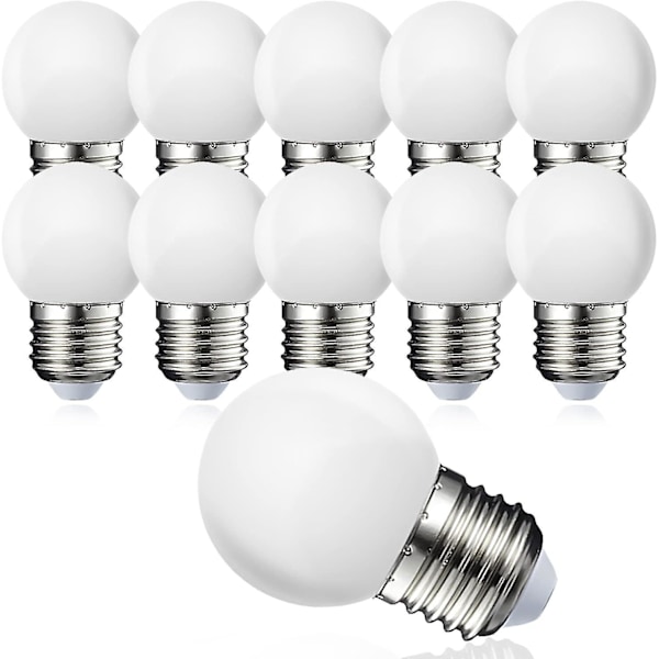 10-pack E27 G45 LED-lampor - Varmvitt 3000k - 5w G45 - Matt polykarbonatskal - Ej dimbar [energiklass G]
