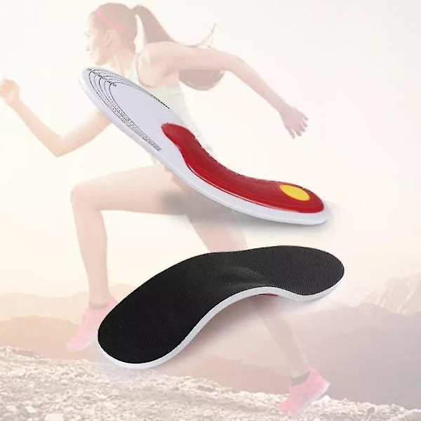 Ortotiske indlægssåler med høj svangstøtte til flade fødder og plantar fasciitis
