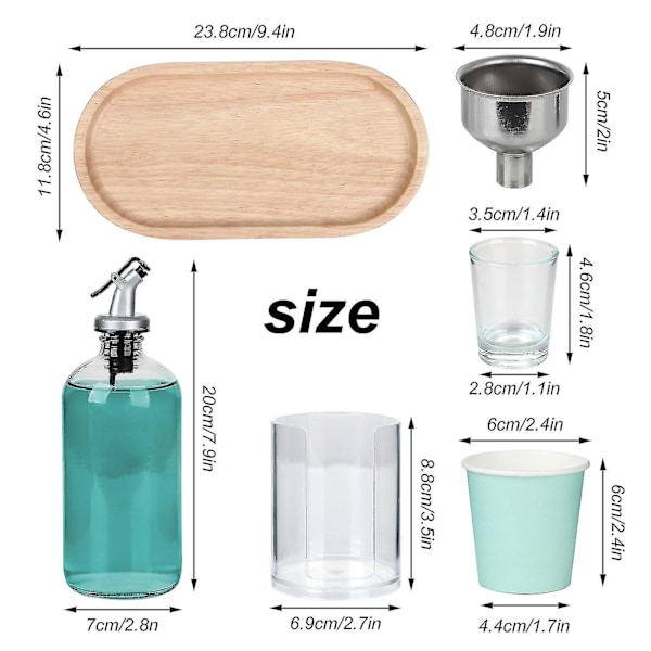 Ny munsköljsdispenser i klart glas med hällpip