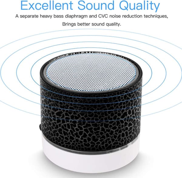 Bluetooth-høyttaler med god lydkvalitet og musikalitet, blå