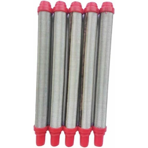 5-pak Mesh Filter til Wagner Airless Sprøjte, 304 Rustfrit Stål, Rød, 10310.5mm