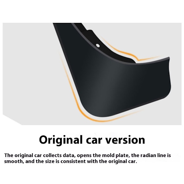 4 st svarta stänkskydd, biltillbehör stänkskydd bilskärm fender installation bekväm（Med skruvar）
