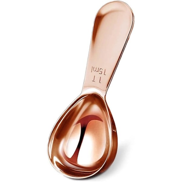 3 rose gold skeer spiseske (15 ml) kaffeske, rustfrit stål kaffeskeer sæt, spiseske måleske til kaffe