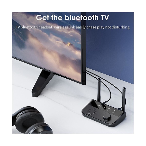 Bluetooth-lähetin-vastaanotin Bt5.3 3.5mm Aux Rca Langaton ääni Musiikkisovitin TV:lle Autolle PC:lle Kuulokkeille