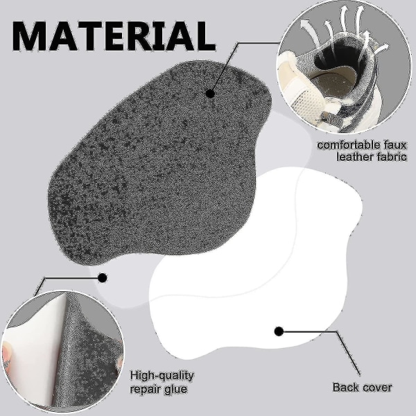 8 par självhäftande skoreparationer för klackar och hål i skor