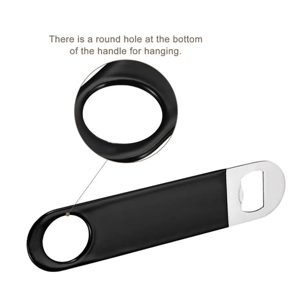 1 Pakke Heavy Duty Flat Flaskeåpner i Rustfritt Stål, Flat Flaskeåpner, Solid og Holdbar Ølflaskeåpner