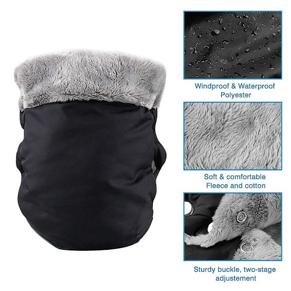 Handvärmare Barnvagn, Vantar Handmuff Med Varm Fleece Och Bomull Inuti