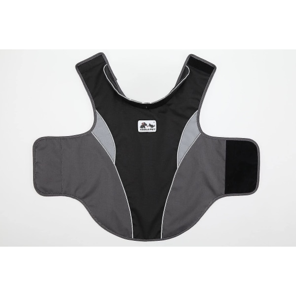 Vanntett fleece-hundevest for kaldt vær, vinterfrakk med refleksstriper, svart, XXL