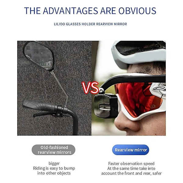 360 graders justerbart Mtb Road Bicycle Eyeglass Rear View Mirror