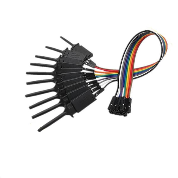 Testkrogklemme Logikanalysator Testmappe Til Jumper Wire Kabel Til Usb 24m 8ch
