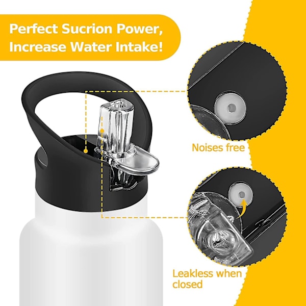 Hydro Flask -pullokorkki, BPA-vapaa eristetty urheilupullo -pullokorkki