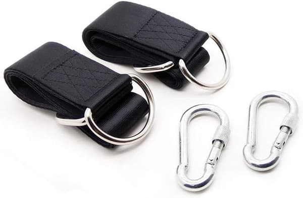 Trægynge Hængende Stropper, 5/10ft Lange Stropper med 2 Holdbare Sikkerhedslåse Karabinhager Holder Op Til 2200lb, Polyester Stropper Perfekte til Haven