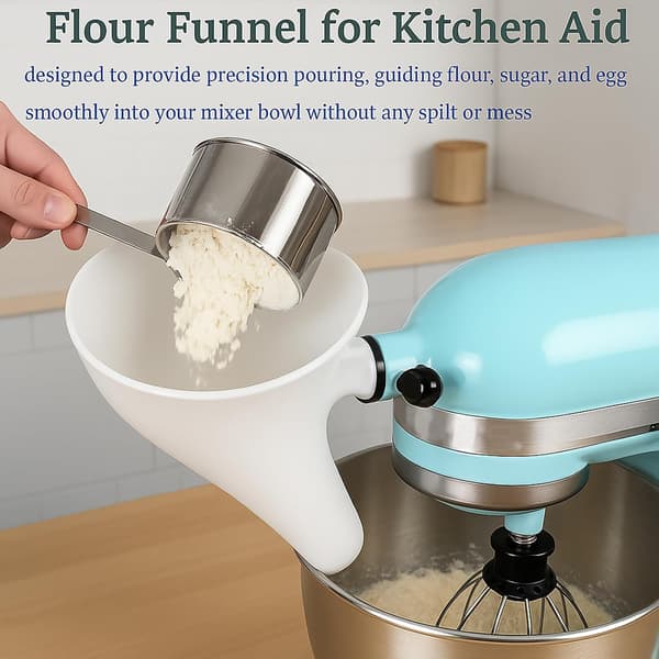 Meltragt til KitchenAid Mixer, Plastik Ingen Rod Hældetilbehør til KSM150 5 Quart Tilt Head Mixere, Sort