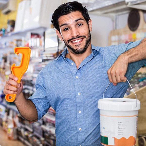 Spand til spandlåg - Åbn/løft låg på 5 gallon plastikspande og små spande - Gul - Holdbar plastikåbner