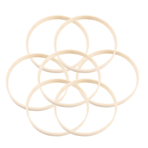 10 st Bröllopspåse Bambu Blommig Båge Bambu Bågar Drömfångare Drömfångare Bågar Trä Krans Ring