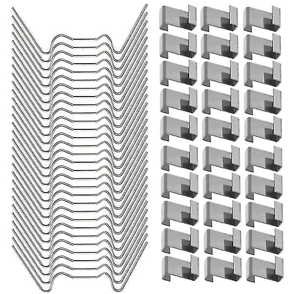 100 stk drivhusklemmer for glass rustfritt stål drivhus vinduskonsoller klips for drivhus glassklemmer