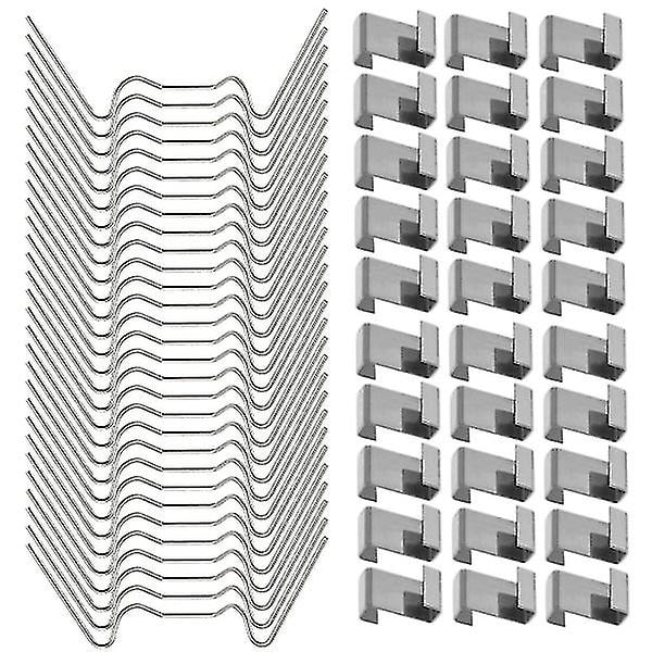 100 stk. drivhusklemmer til glas, rustfrit stål, drivhusvinduesbeslag, klemmer til drivhusglas