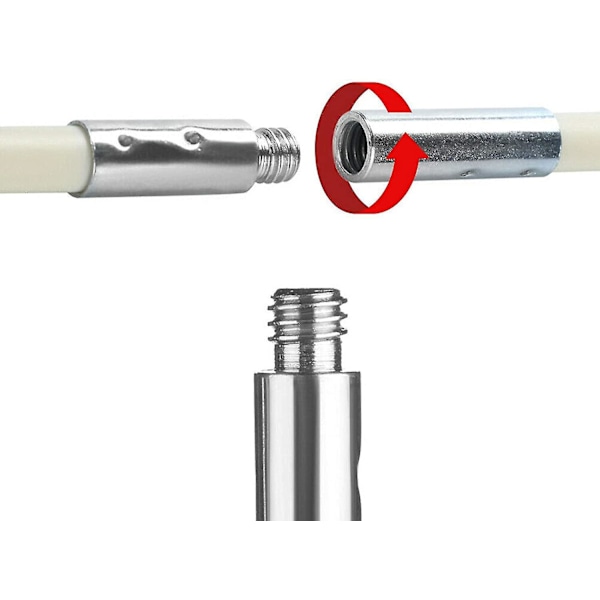 Skorstensborste Kit, innehåller 6 (61cm) Flexibla Stänger Och 1 (100mm) Pelletspis Skorstensrengöring Kit Huvud