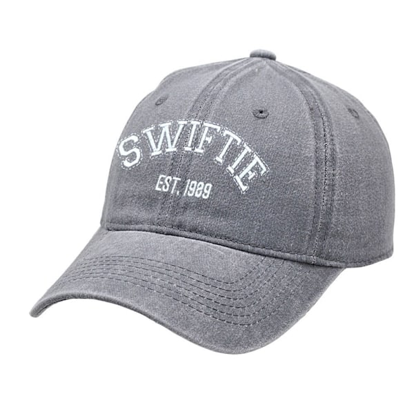 Taylor Swift Baseballkasket Retro Slidt Håndværks Denim Broderi 1989 Hat Grey