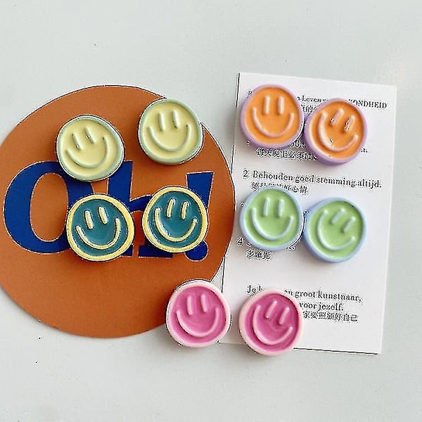 Sarjakuva Smiley Face Jääkaapin Magneetit Pohjoismainen Ins Tuuli Persoonallisuus Koti Valkotaulu Koriste Valokuva Viestitaulu