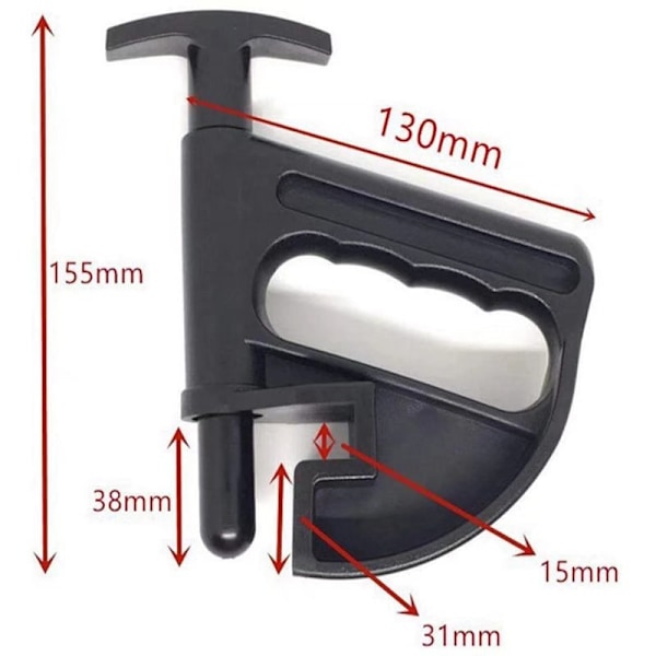 Musta rengasvaihtajan helmiholkki, Bead Clamp Drop Center Depressor ClampChanger, pyöränvaihdon apuväline helmiholkille (15,5 cm pitkä)
