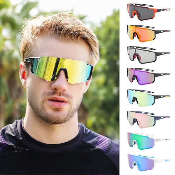 Polarisoidut aurinkolasit MTB-pyöräilylasit UV400 pyöräilylasit sinisellä peilillä ja pinkillä Blue-Mirrored Pink