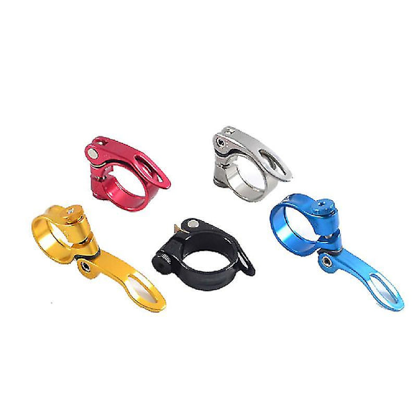 Snabbkopplingscykelstolpsklämma Aluminiumlegering Mtb-rörklämma (2 st, röd) -t