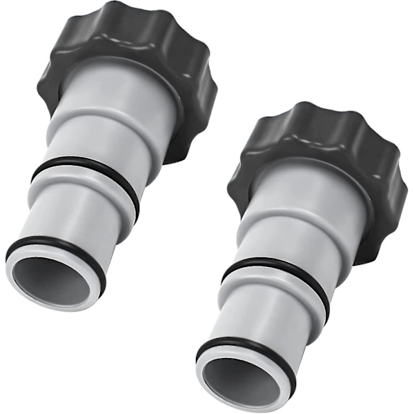 Intex ersättnings slangadapter för pump med gänga - För 1,5 och 1,25 slang - Serie A 25077rp 8 Grå 2-pack