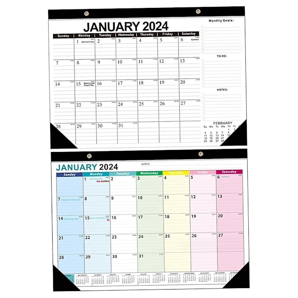 Kalender 2024-2025 17 X 12 Tum 18 Månaders Väggkalender Från Jan. 2024 - Juni 2025 Månadsplanerare 2