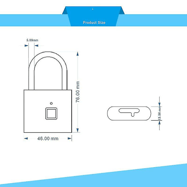 Sormenjälkilukko Älykäs sormenjälkilukko, Usb-lataus Lukko