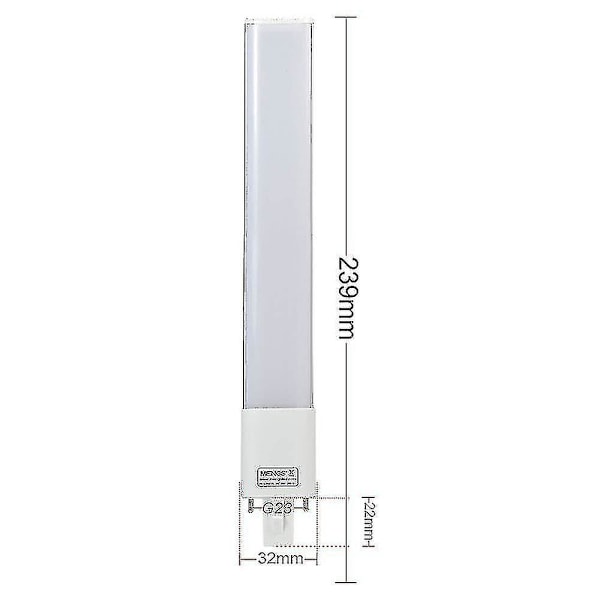 2 stk. G23 LED-pærer AC 85-265V, Neutral Hvid 4000k, 1200lm, Energibesparende Lys