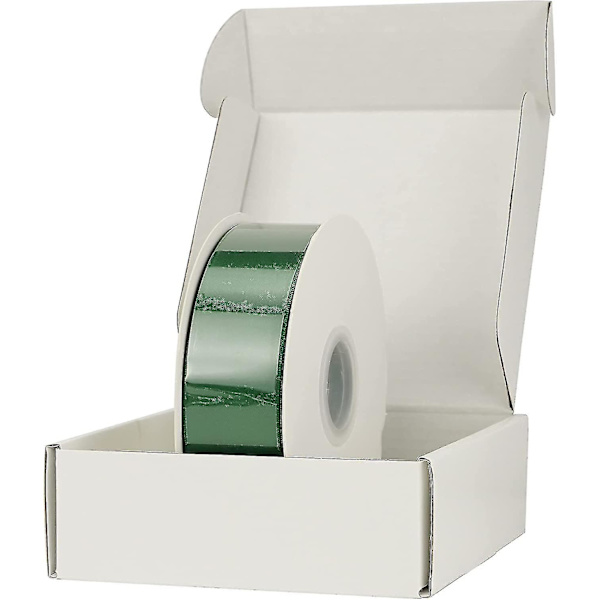 1-1/2 tum dubbelsidig satinband, polyester skog grön band 50 yards per gåva