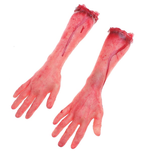 2 kpl käsin koristeltuja Haunted House -koristeita, irrotettu käsi, ruumiinosat, Halloween-kauhu, Halloween-riippuvat rekvisiitat