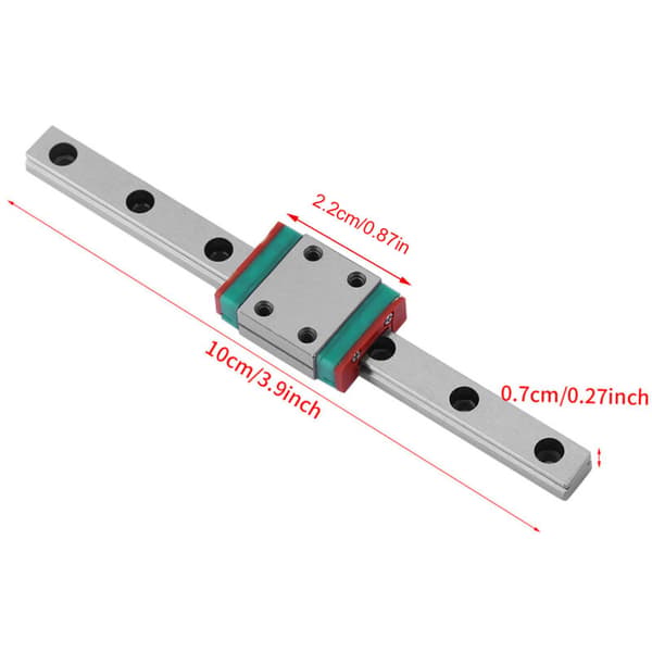 1 stk. LML7B Højpræcision Bærbar Miniature Lineær Guideblok til 100 mm Glideskinne