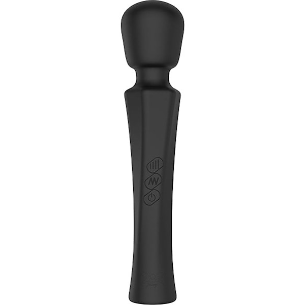 Pixey: Aquamini, Mini Wand Vibrator Black ABS plastic, Silicone