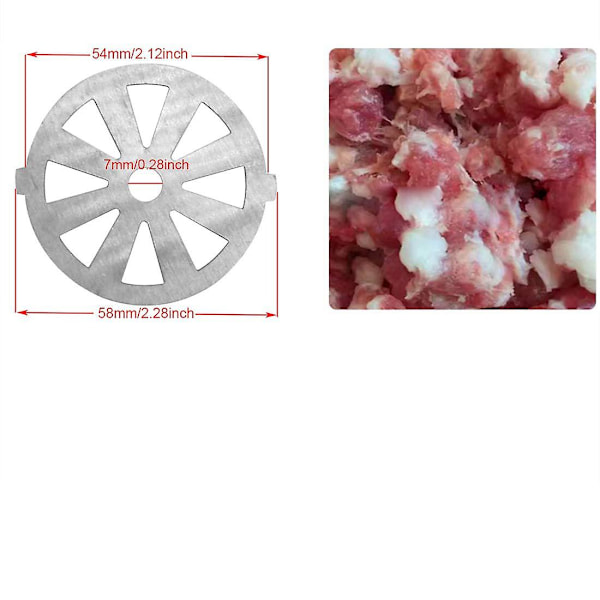 5-pack rostfria köttkvarnsskivor för matkvarn och köttkvarnsmaskindelar