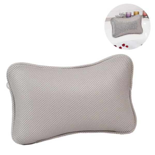 Bath Pillow With 2 Suction Cups Neck Pillow Quick Dry Easy Clean