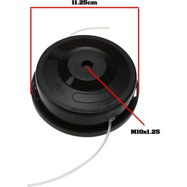 1 stk M10 X 1.25 LHF Erstatningsdel for børstekutterhode Kompatibel med Einhell