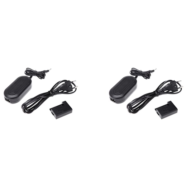 2x Ack - E10 Ac 100 - 240v Adapter Med Dc Transformatorkabelsett For 1100d / Kiss X50 / Rebel T3 (b