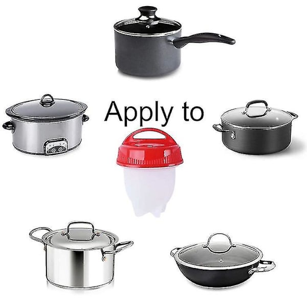 6 st/set Äggulspanna Silikon Non-stick Äggångare