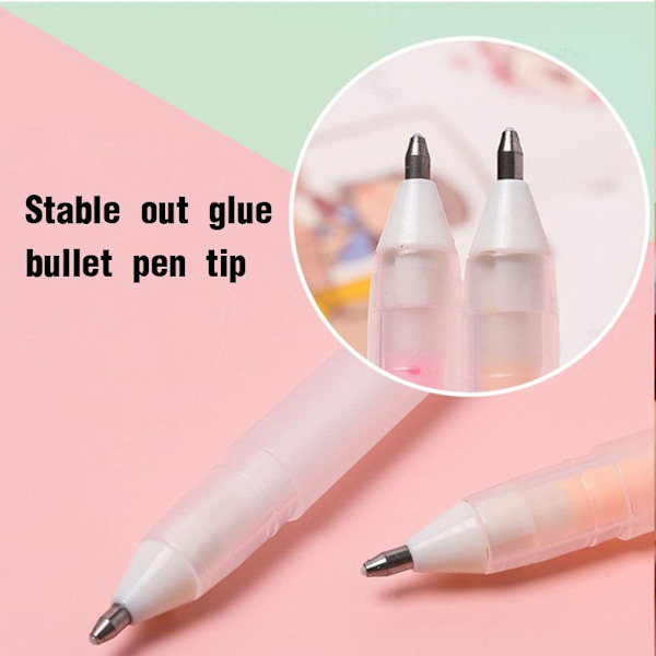 Scrapbook Snabbtorkande Limstift Set, Resin Gel Lim, 6 Färger, Handgjorda Kontorsmaterial, Pappershantverk, Foliestampling Lämplig