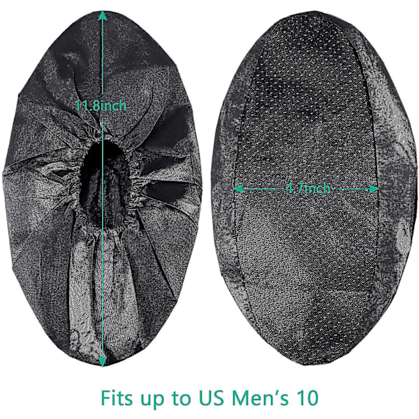 10 par genanvendelige skridsikre skoovertræk