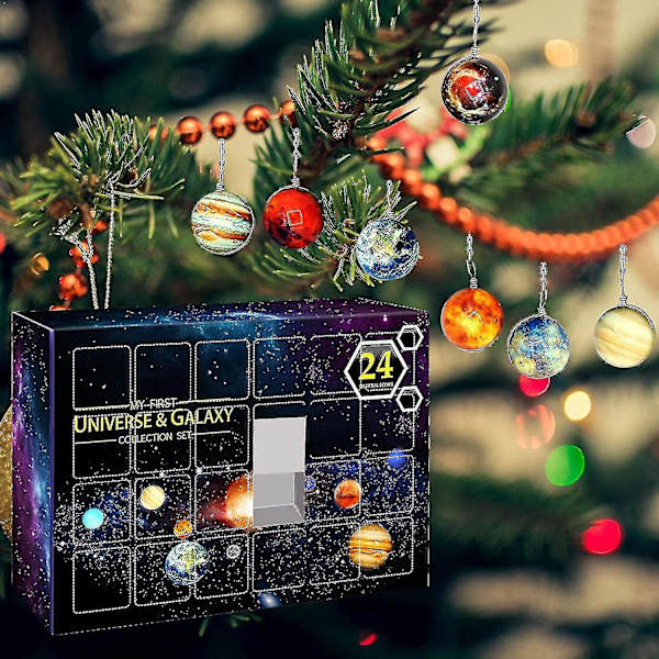 Univers Galaxy Adventskalender 2022 Julekalender, Kosmiske Planet Edelstene Overraskelse Gaveæske, 24 Dages Jule Nedtællingskalender Legetøj