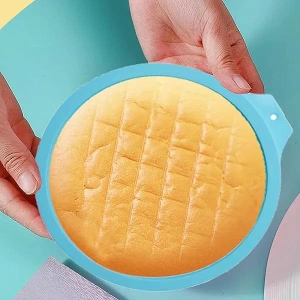 4-pak silikone æggeforme til airfryer, non-stick genanvendelige bageforme til æg, muffins og pandekager, 10 cm lyserød blå
