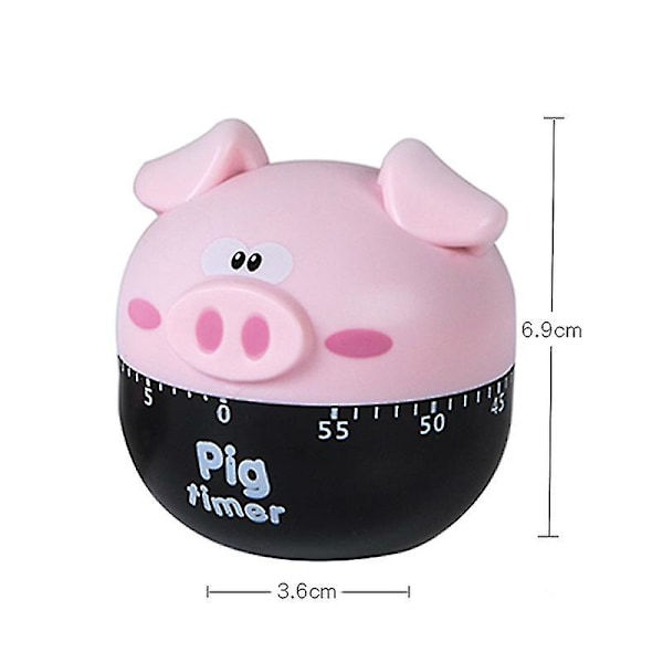 Kök Matlagning Nedräkning 60 Min Stål/plast Mekanisk Timer Alarm Rosa