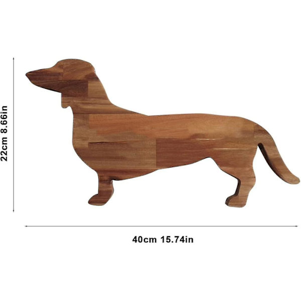 15,7 tommers Dachshund hund middagstaller skjærebrett, treskjærebrett Dachshund praktisk matbrett