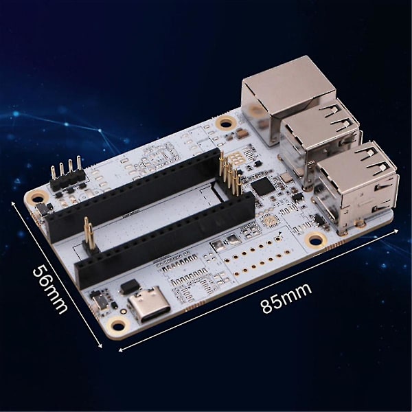 Milk-v Duo -laajennuskortti USB-keskittimellä ja RJ45-verkkoportilla Milk V Duo Linux -kehitykseen