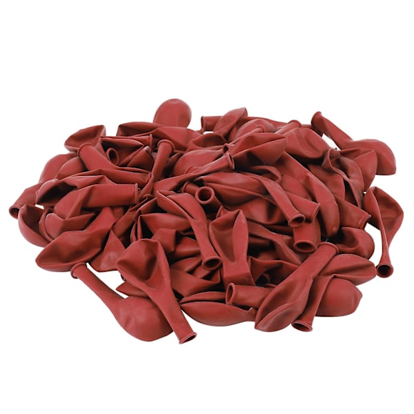 100 kpl Ruby Red -ilmapalloa, uudet kiiltävät metallihelmiäiset lateksi-ilmapallot, krominväriset metalli-ilmapallot