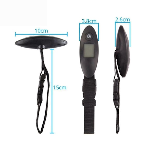 1 stk 40 kg/100 g LCD digital elektronisk bagasjevekt bærbar koffertvekt håndtert reiseveske vektfisk krok hengende vekt